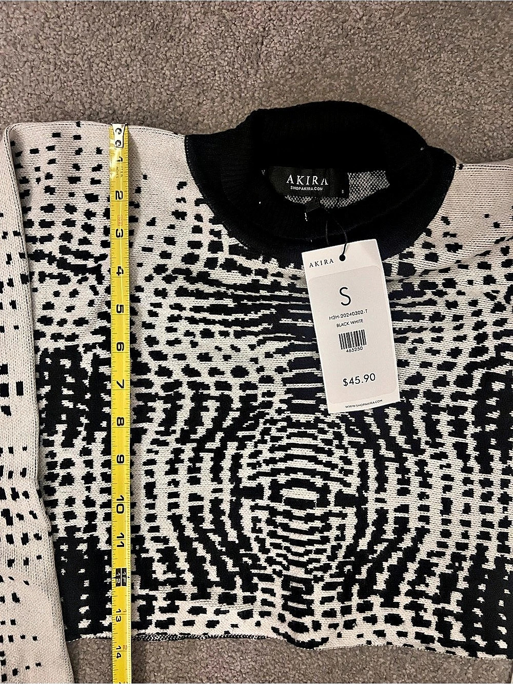 Akira Abstract Wide-Leg Set in Black & White Size Medium NWT - Picture 4 of 9